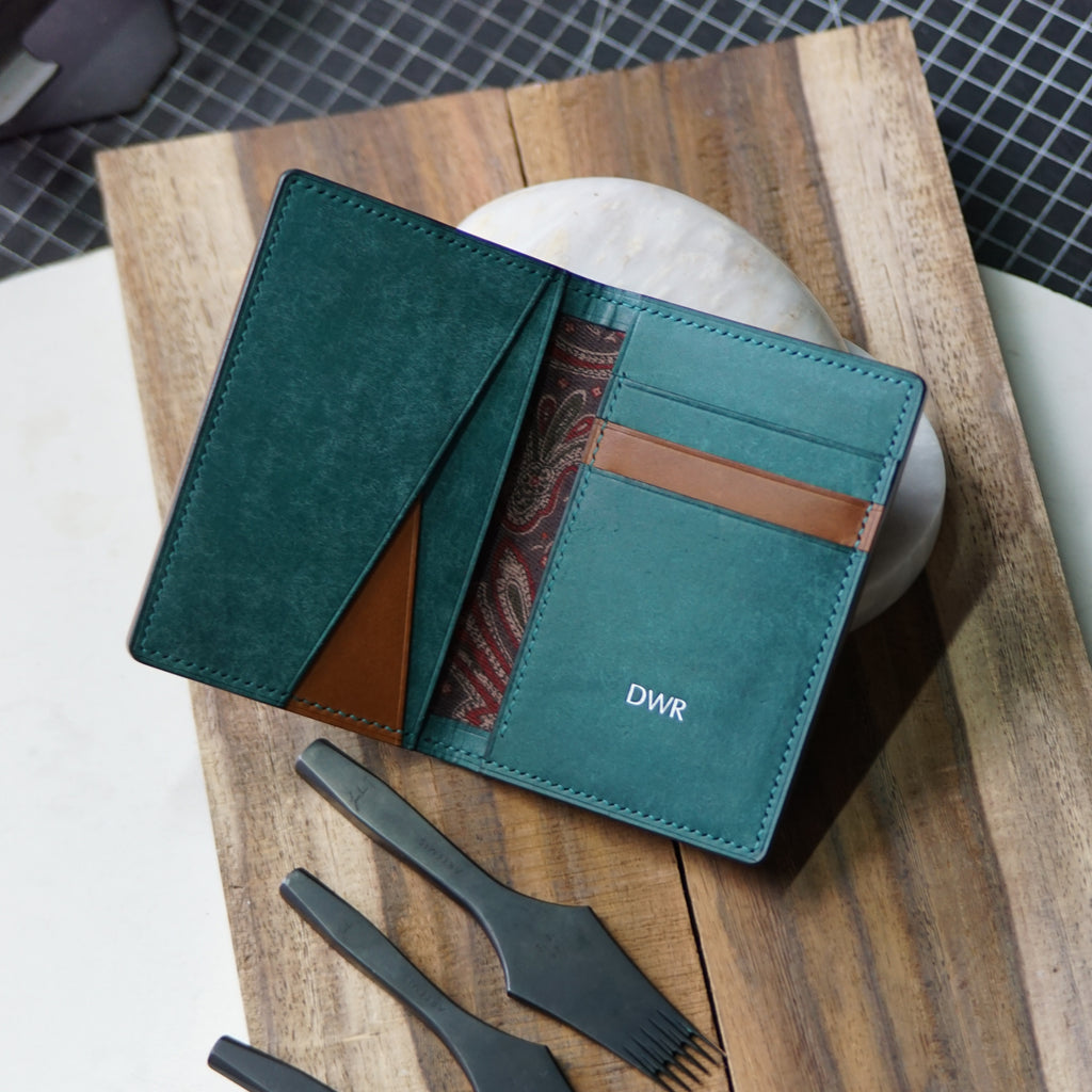 MDK Pocket Organizer Pueblo Ortensia x Buttero Whiskey with Paisley Fabric Lining